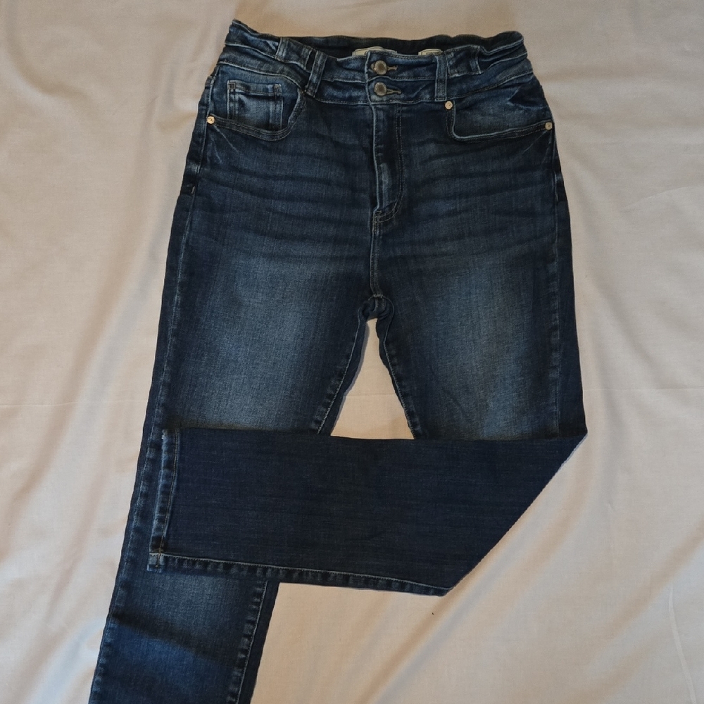 KanCan Kurvy High Rise Ankle Straight Dark Blue Jeans